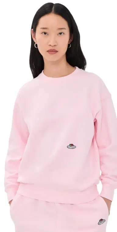 Hommegirls x Fruit of The Loom Crew Neck Sweatshirt Baby Pink | Thumbnail 1