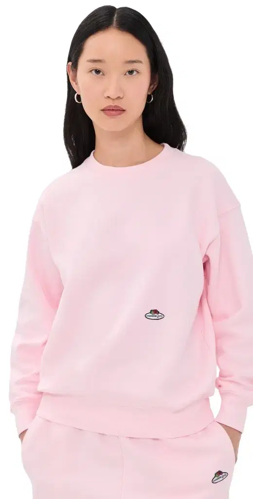 Hommegirls x Fruit of The Loom Crew Neck Sweatshirt Baby Pink