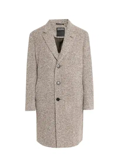 Zegna Men's Oasi Cashmere Melange Overcoat | Thumbnail 1