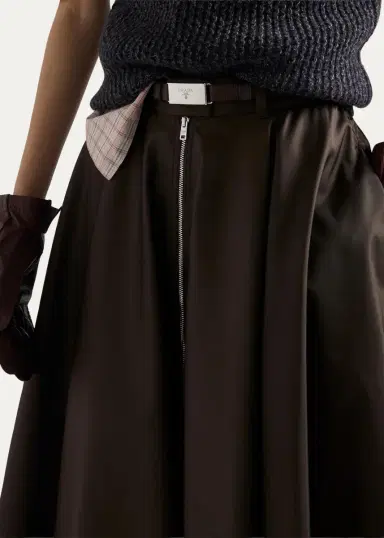 Prada Belted A-Line Skirt | Thumbnail 5