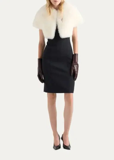 Prada Sleeveless Wool Crepe Sheath Dress | Thumbnail 2