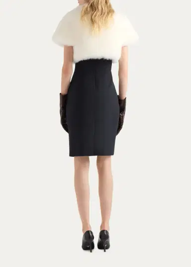 Prada Sleeveless Wool Crepe Sheath Dress | Thumbnail 3