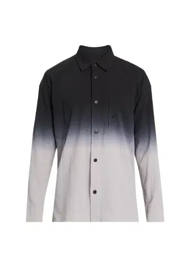 IM MEN Men's Textured Cotton Drip Degrade Button-Down Shirt | Thumbnail 1