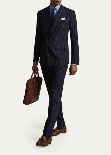 Polo Ralph Lauren Men's Cotton Plaid Custom Fit French Cuff Dress Shirt | Thumbnail 2