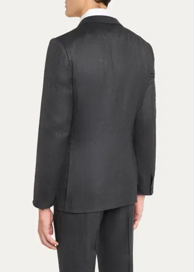 Zegna Men's Wool Micro-Chevron Two-Piece Suit | Thumbnail 5