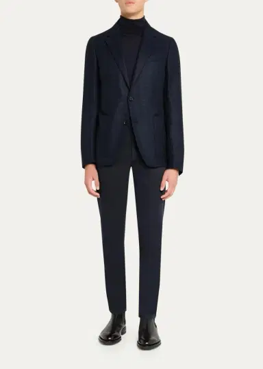 Zegna Men's Oasi Cashmere-Blend Plaid Single-Breasted Sport Coat | Thumbnail 2