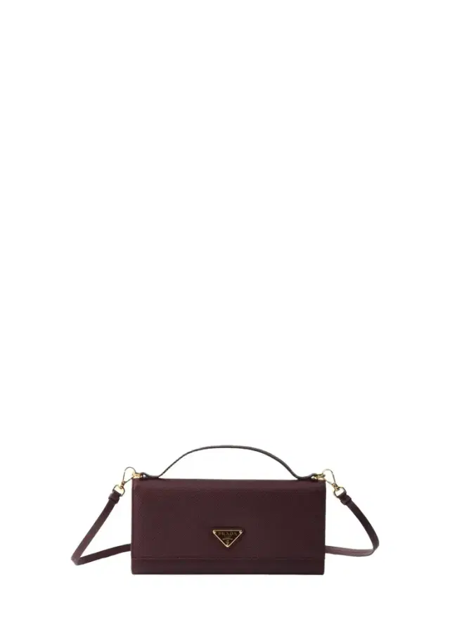 Prada Saffiano Leather Top-Handle Wallet on Strap