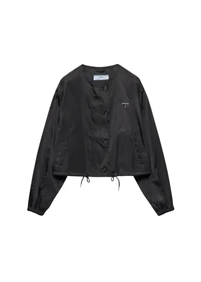 Prada Logo Drawstring-Hem Jacket