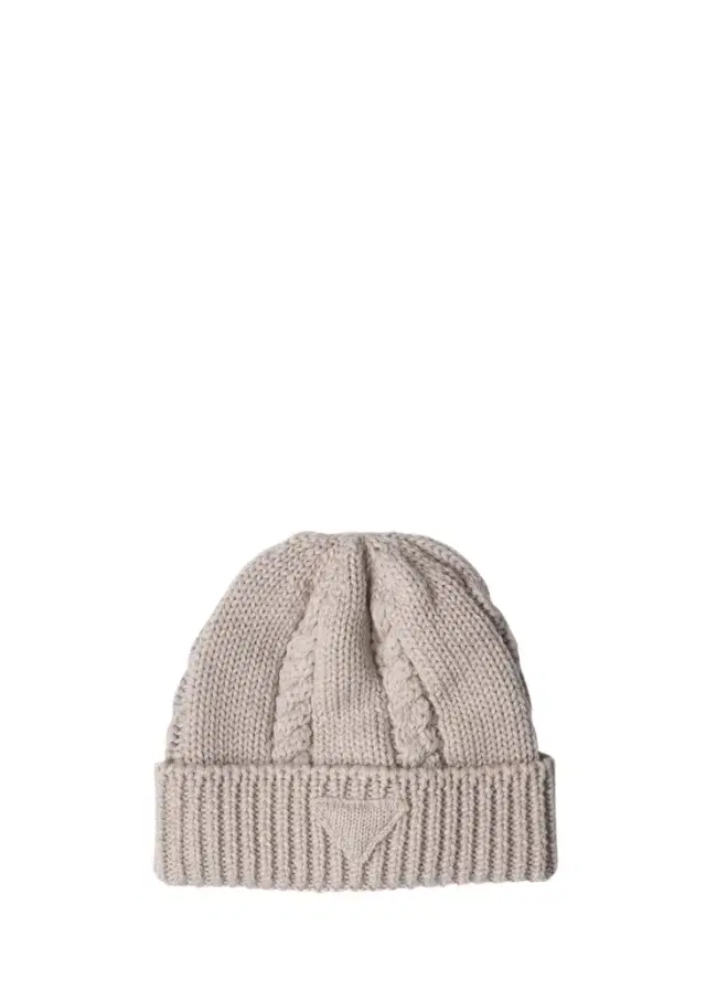 Prada Chunky Cable-Knit Wool Beanie