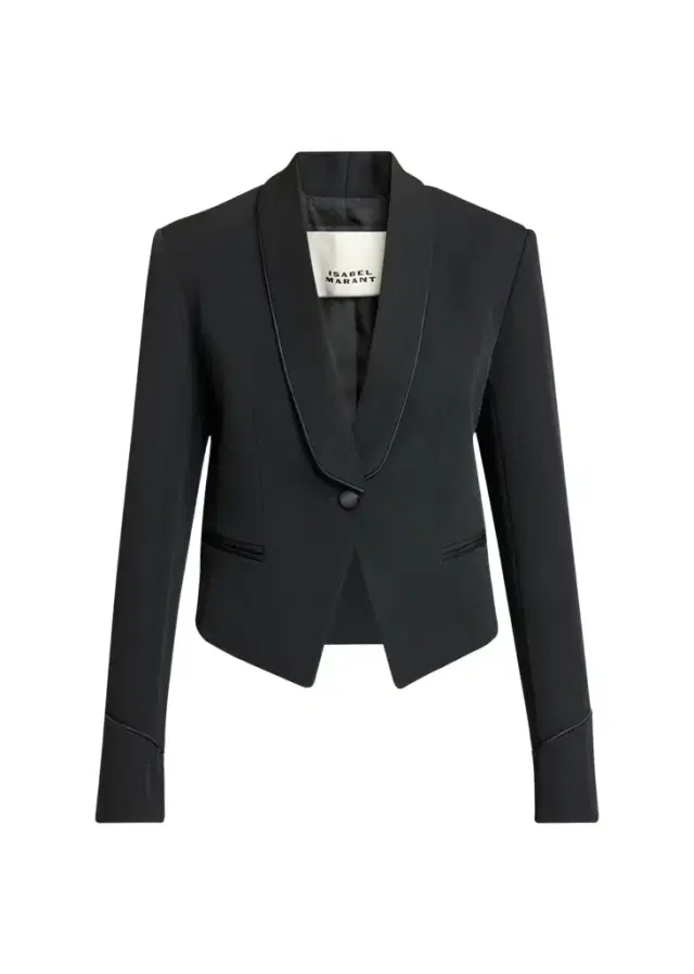 Isabel Marant Pialena Satin Trim SIngle-Breasted Tailored Jacket