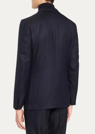 Zegna Men's Wool Fine Stripe Single-Breasted Sport Coat | Thumbnail 3