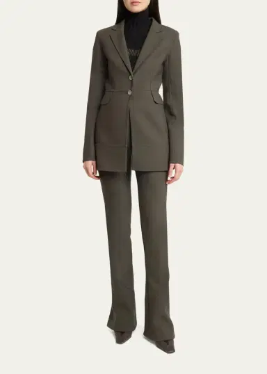 Proenza Schouler Maera Jacket In Bi-Stretch Double Wool | Thumbnail 2
