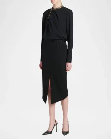 Tom Ford Asymmetric Golden Collar Top | Thumbnail 2