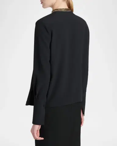 Tom Ford Asymmetric Golden Collar Top | Thumbnail 3