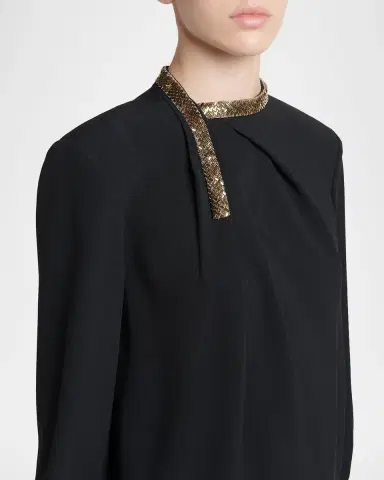 Tom Ford Asymmetric Golden Collar Top | Thumbnail 5