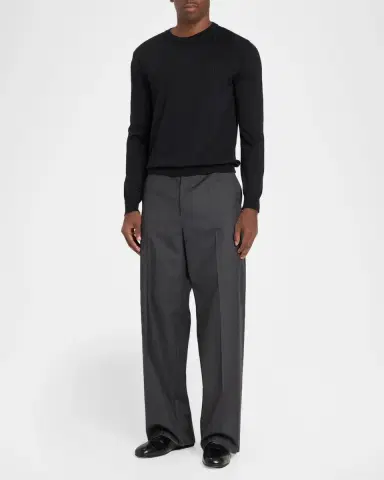 Giuseppe Zanotti Men's Collapsible-Heel Textured Leather Loafers | Thumbnail 3