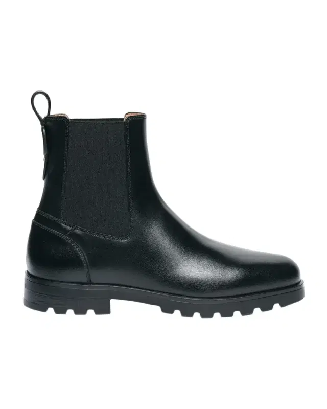Santoni Leather Chelsea Boots