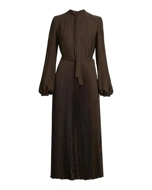 Tom Ford Viscose Crepe De Chine Pleated Dress