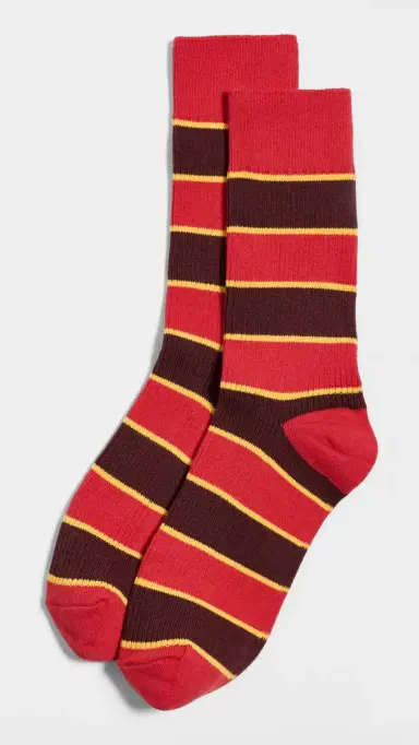 The Great. The Collegiate Socks Hot Red One Size | Thumbnail 2