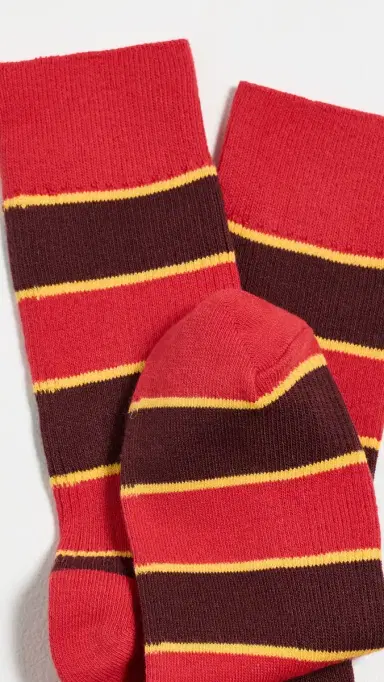 The Great. The Collegiate Socks Hot Red One Size | Thumbnail 3
