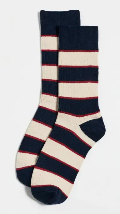 The Great. The Collegiate Socks Navy One Size | Thumbnail 2