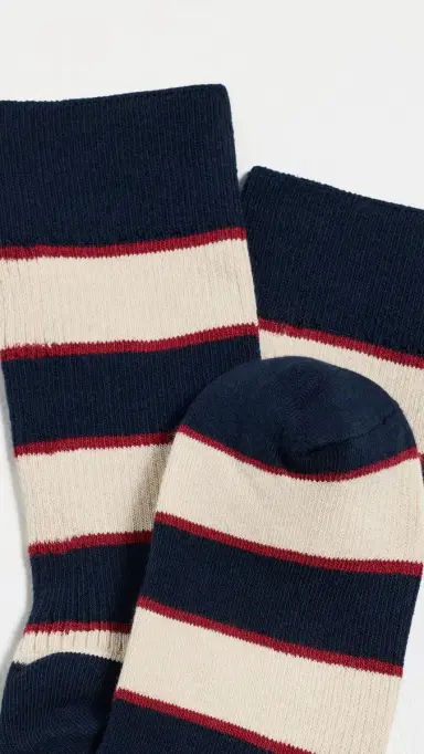 The Great. The Collegiate Socks Navy One Size | Thumbnail 3