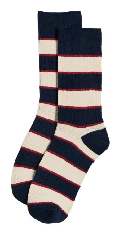 The Great. The Collegiate Socks Navy One Size | Thumbnail 1