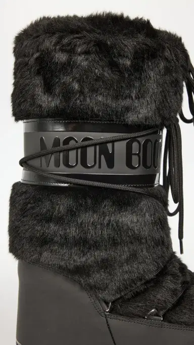 Moon Boot Icon Faux Fur Boots Black | Thumbnail 6
