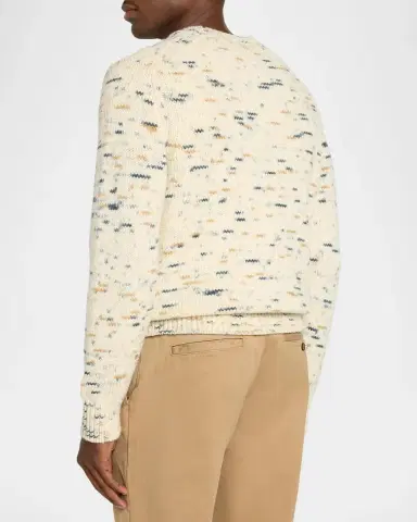 Vince Men's Wool Super Space Dye Crewneck Sweater | Thumbnail 3 Vince Men's Wool Super Space Dye Crewneck Sweater | Thumbnail 3