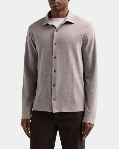 Vince Men's Micro-Herringbone Button-Down Shirt | Thumbnail 6 Vince Men's Micro-Herringbone Button-Down Shirt | Thumbnail 6