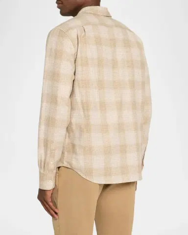 Vince Men's Ballow Cotton Plaid Button-Down Shirt | Thumbnail 3
