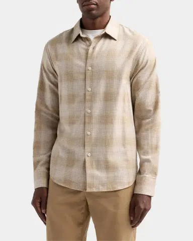 Vince Men's Ballow Cotton Plaid Button-Down Shirt | Thumbnail 6