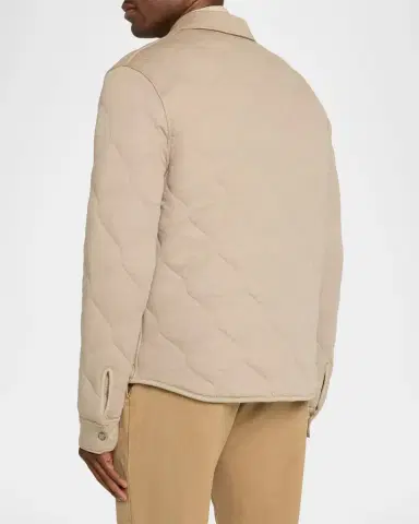 Vince Men's Cotton Quilted Shirt Jacket | Thumbnail 3