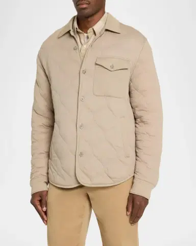 Vince Men's Cotton Quilted Shirt Jacket | Thumbnail 4