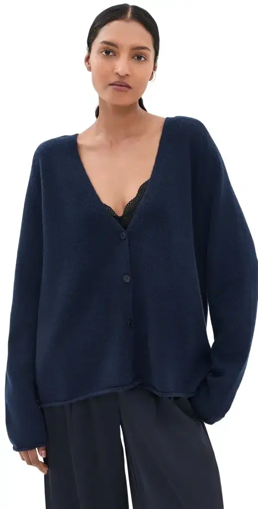 Sablyn Samson Relaxed Saddle Raglan Cardigan Midnight Navy