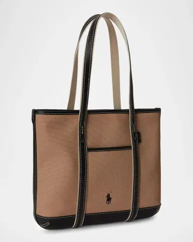 Polo Ralph Lauren Cotton Canvas Small Shopper Tote Bag | Thumbnail 5