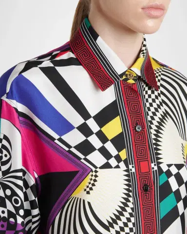 Versace Printed Silk Twill Shirt | Thumbnail 5