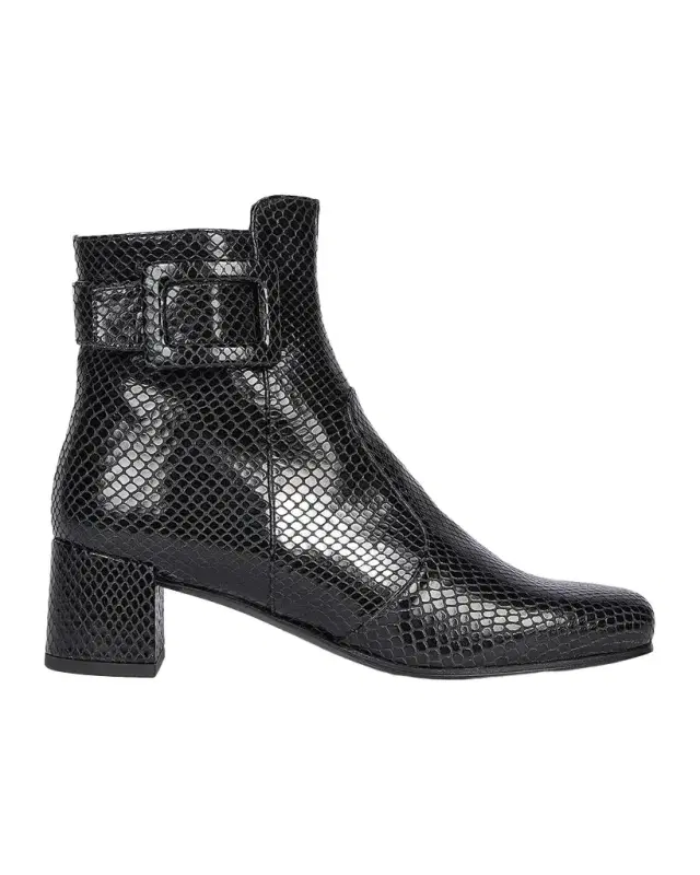 Roger Vivier Tres Vivier 45MM Snakeskin-Embossed Leather Ankle Boots