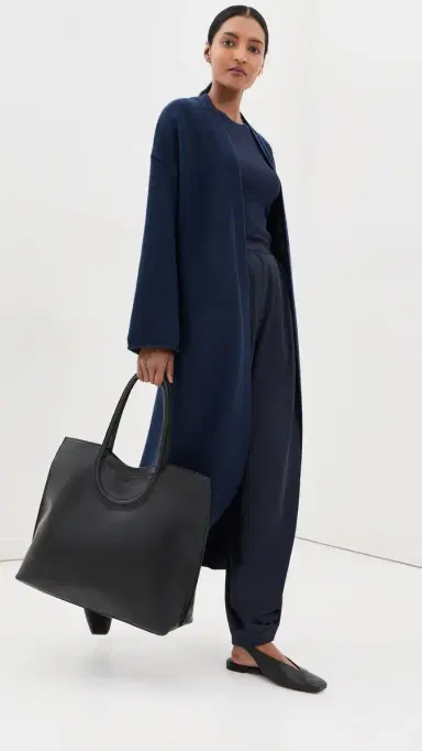 Sablyn Toma Slouchy Duster Cashmere Cardigan Midnight Navy | Thumbnail 5