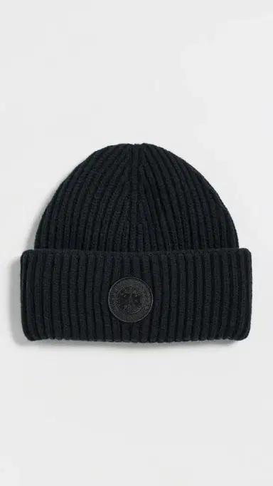 Canada Goose Cashmere Blend Double Fold Beanie Black One Size | Thumbnail 2
