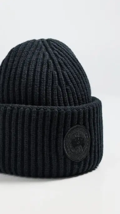Canada Goose Cashmere Blend Double Fold Beanie Black One Size | Thumbnail 3