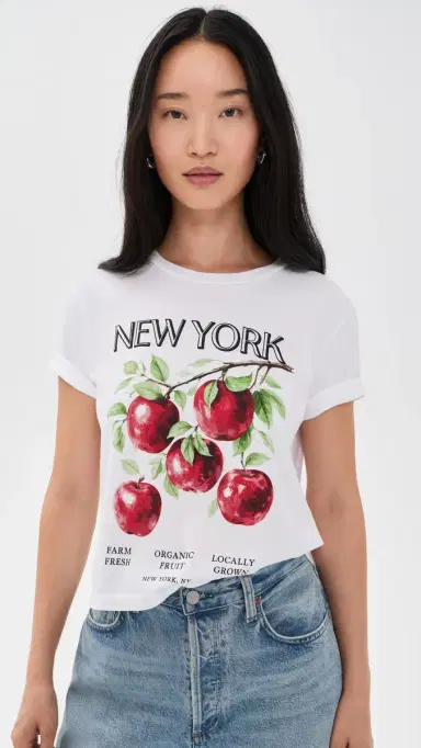 Sunny Somewhere New York Apples Everyday Tee White M | Thumbnail 2 Sunny Somewhere New York Apples Everyday Tee White M | Thumbnail 2