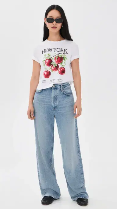 Sunny Somewhere New York Apples Everyday Tee White M | Thumbnail 5 Sunny Somewhere New York Apples Everyday Tee White M | Thumbnail 5