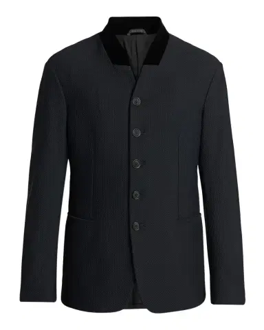 Giorgio Armani Men's Rice Stitch Stand-Collar Blazer | Thumbnail 1