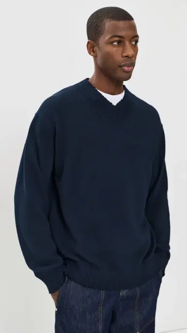 Helmut Lang Distressed V Neck Sweater | Thumbnail 2