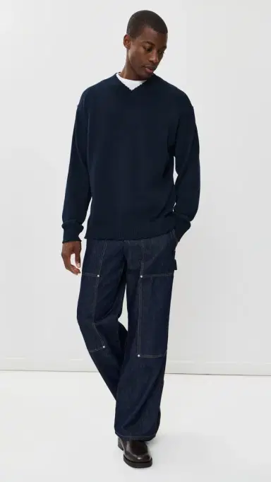 Helmut Lang Distressed V Neck Sweater | Thumbnail 5