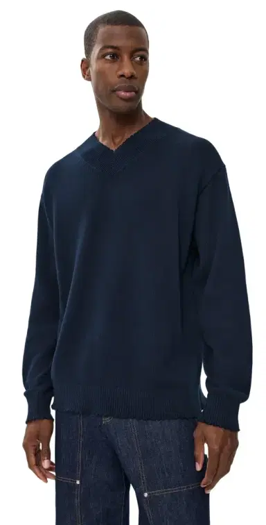 Helmut Lang Distressed V Neck Sweater | Thumbnail 1