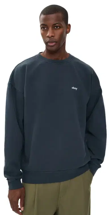 Obey Lowercase Pigment Crew Sweatshirt | Thumbnail 1 Obey Lowercase Pigment Crew Sweatshirt | Thumbnail 1