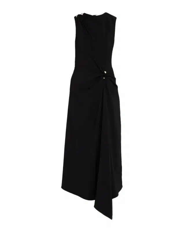 Veronica Beard Freja Asymmetric Draped Midi Dress
