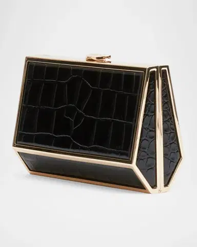 Simkhai Maddox Croc-Embossed Leather Clutch Bag | Thumbnail 2